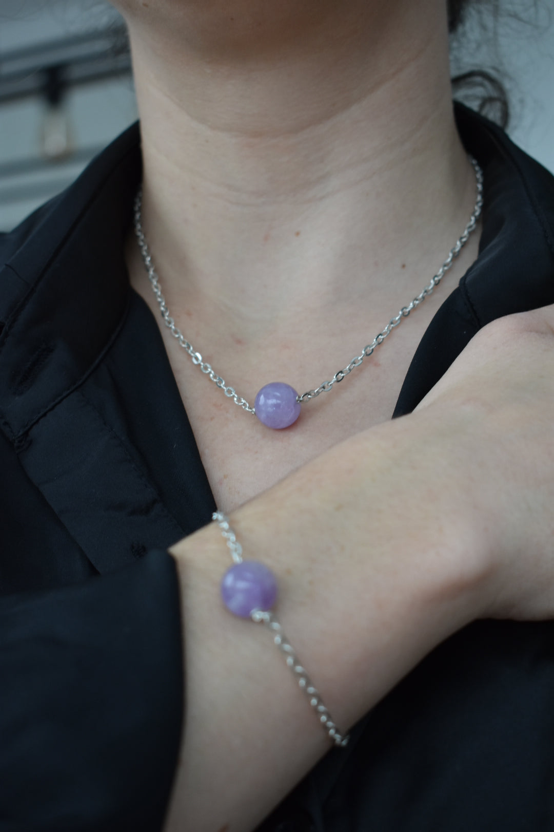 Collier Améthyste 12mm