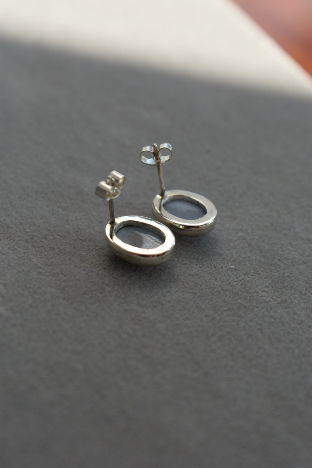 Boucles D'oreilles Calcédoine Dentelle Ovale