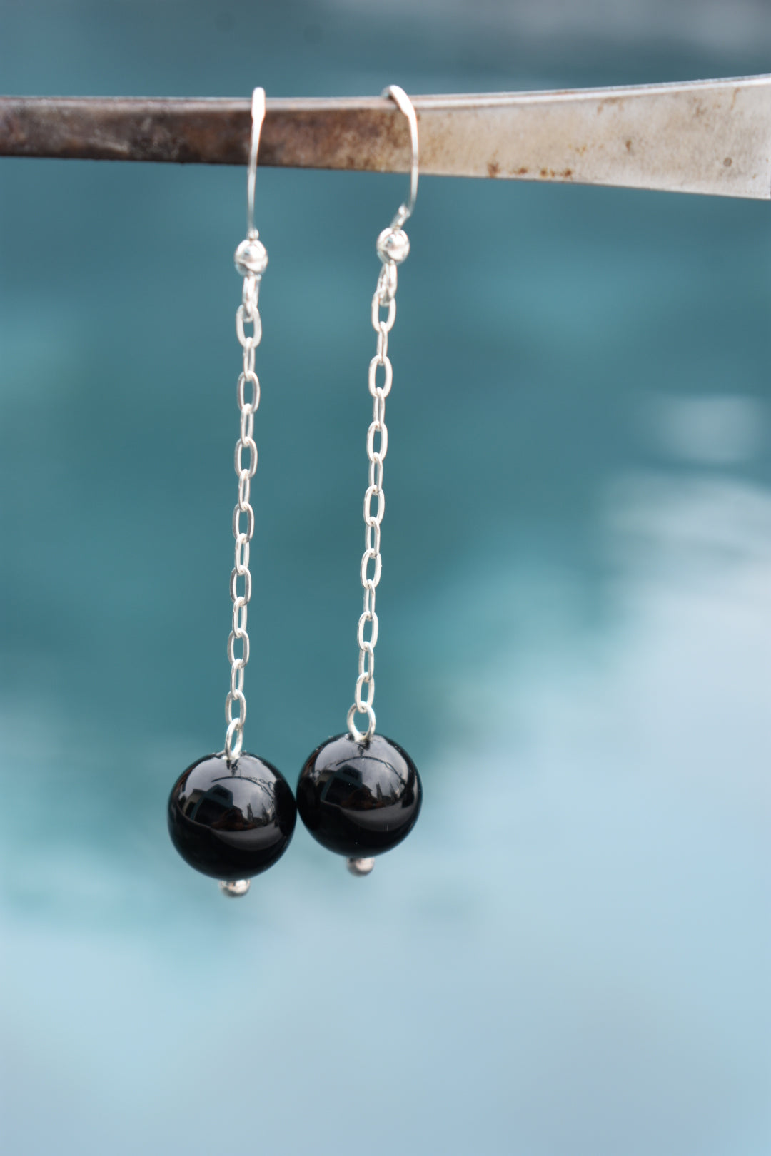Boucles d'oreilles Onyx 10mm