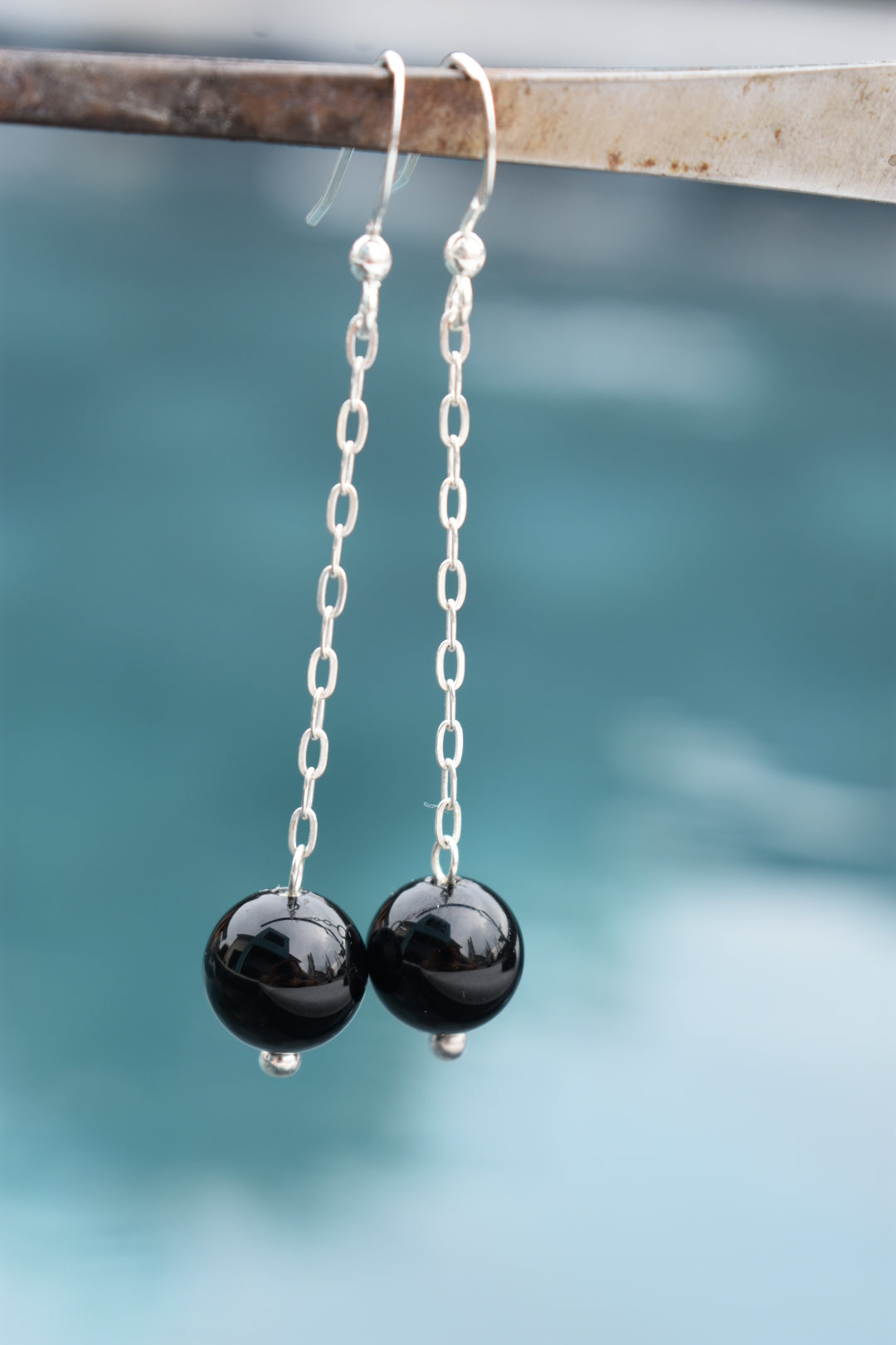 Boucles d'oreilles Onyx 10mm