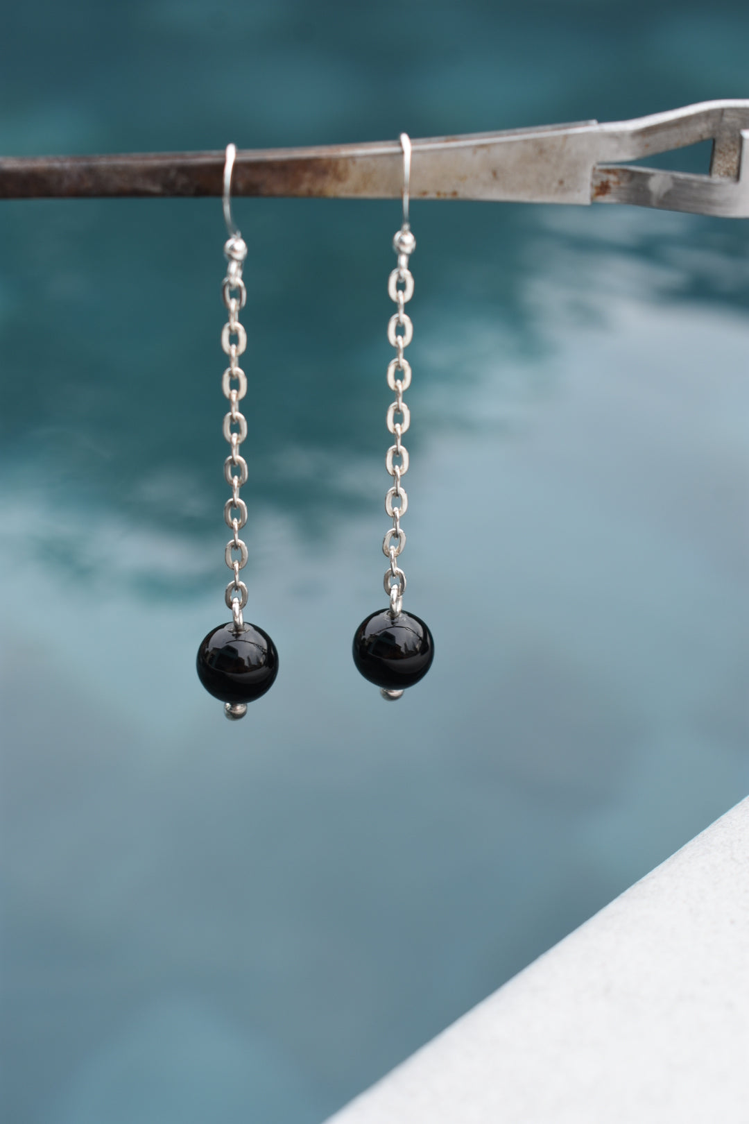 Boucles D'oreilles Onyx 10mm