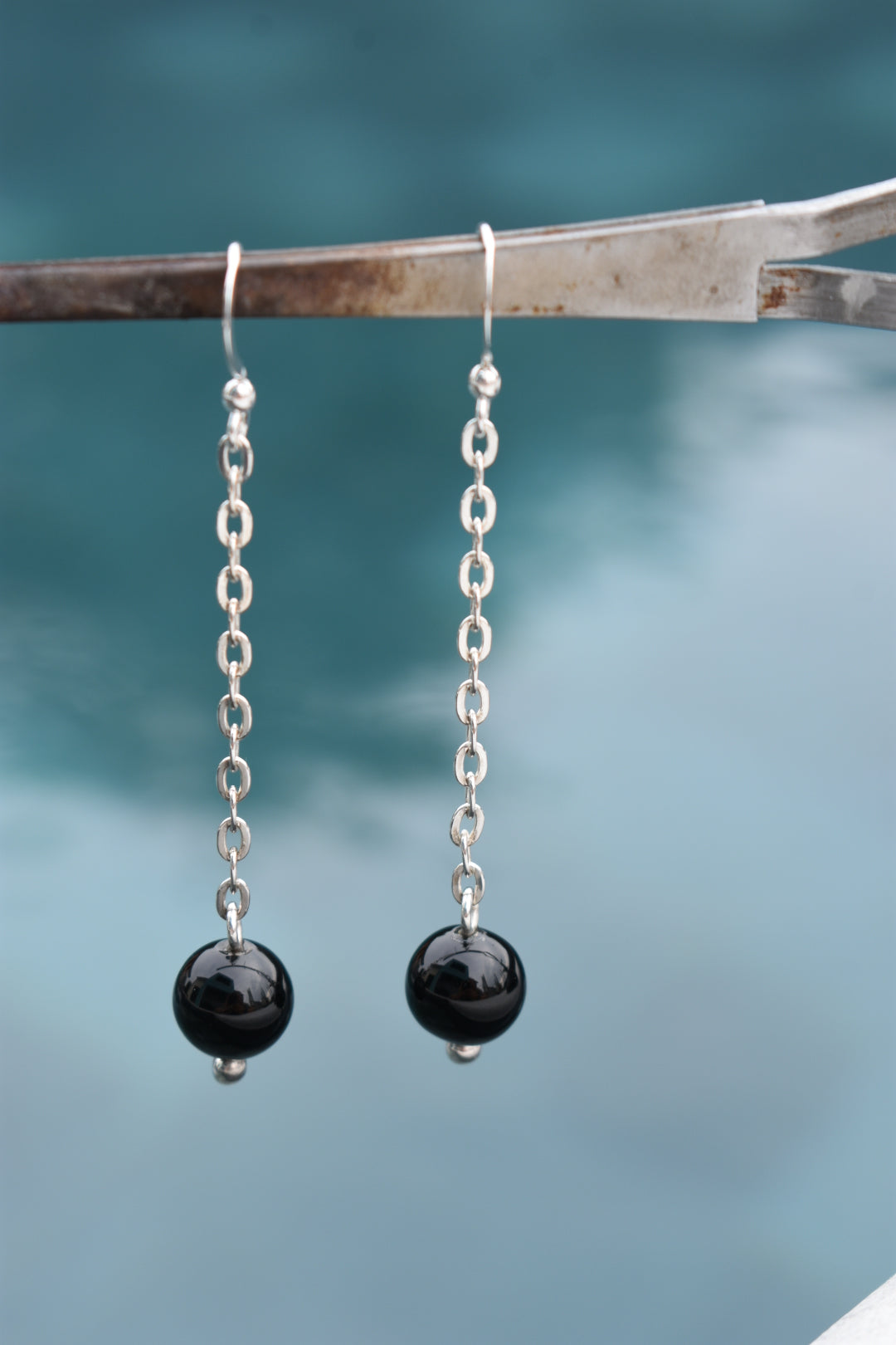 Boucles D'oreilles Onyx 10mm