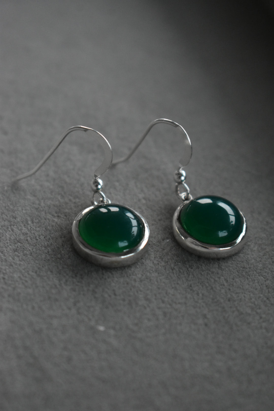 Boucles D'oreilles Agate Verte