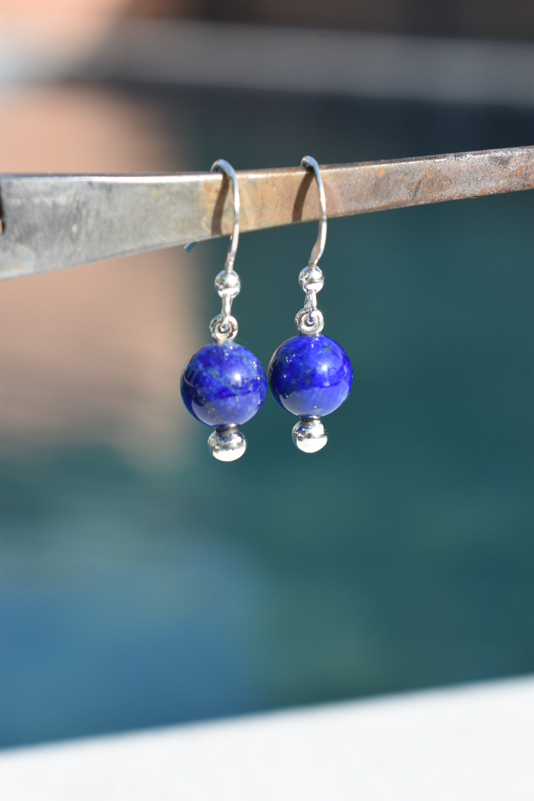 Boucles D'oreilles Lapis Lazuli 8mm