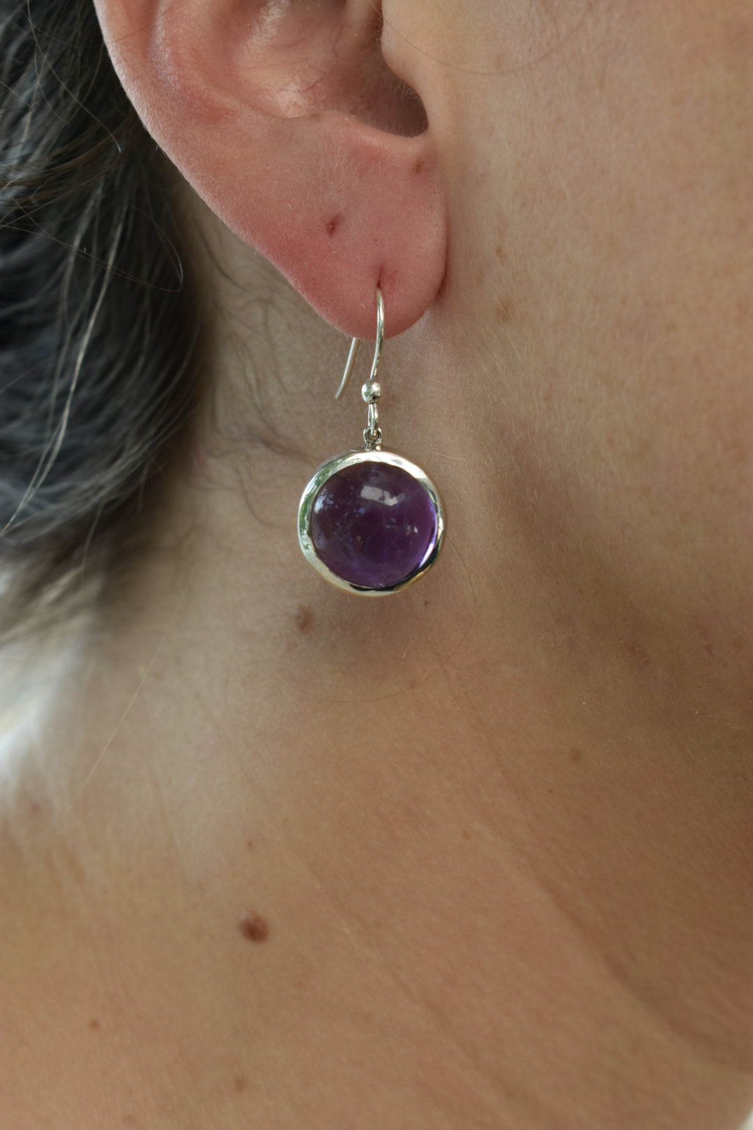 Boucles D'oreilles Améthystes 15mm