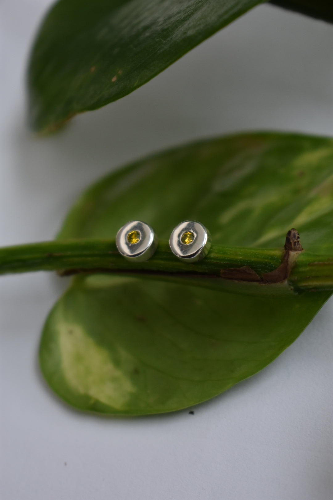 Boucles D'oreilles Diamants Jaunes 2,6mm