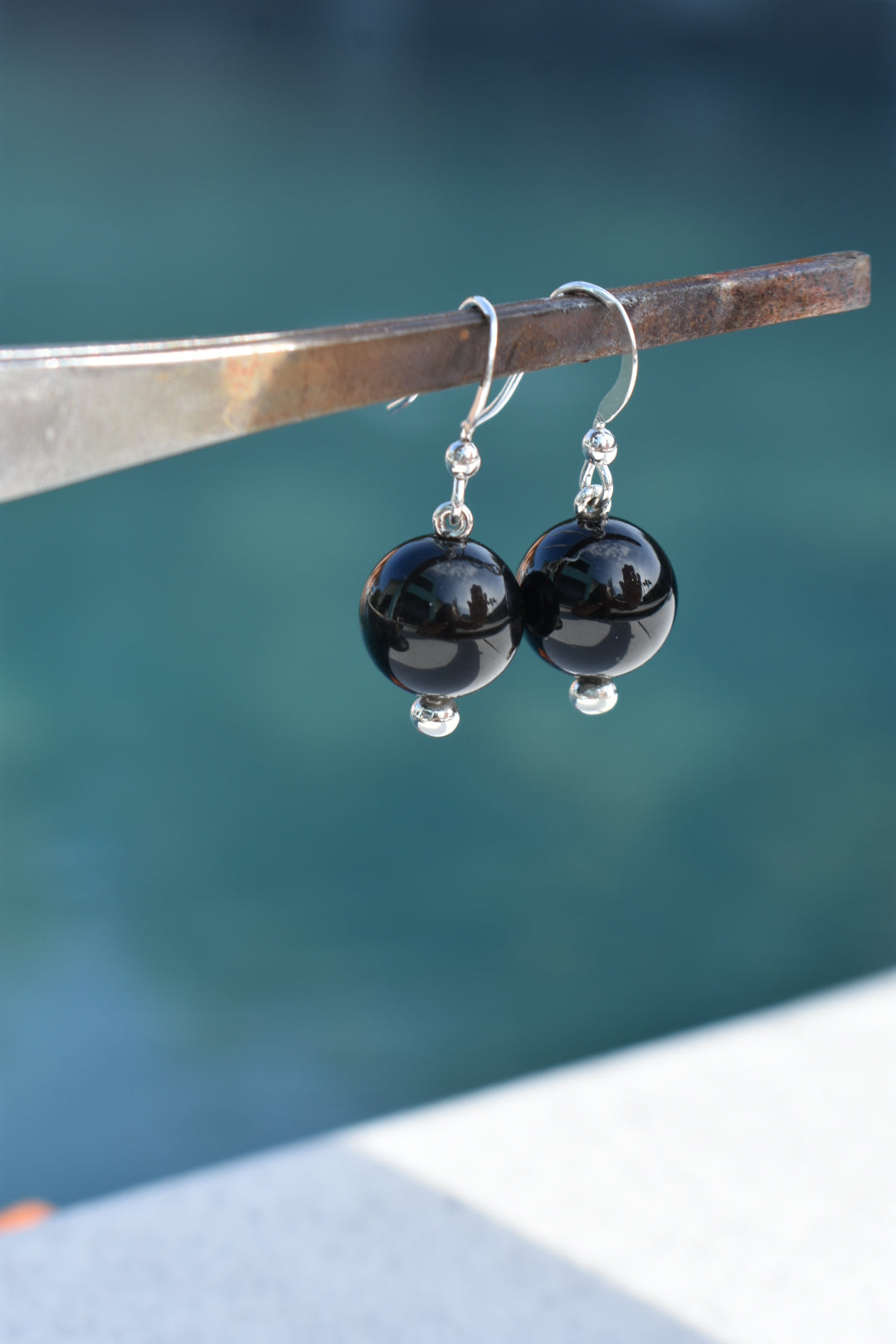 Boucles D'oreilles Onyx 12mm