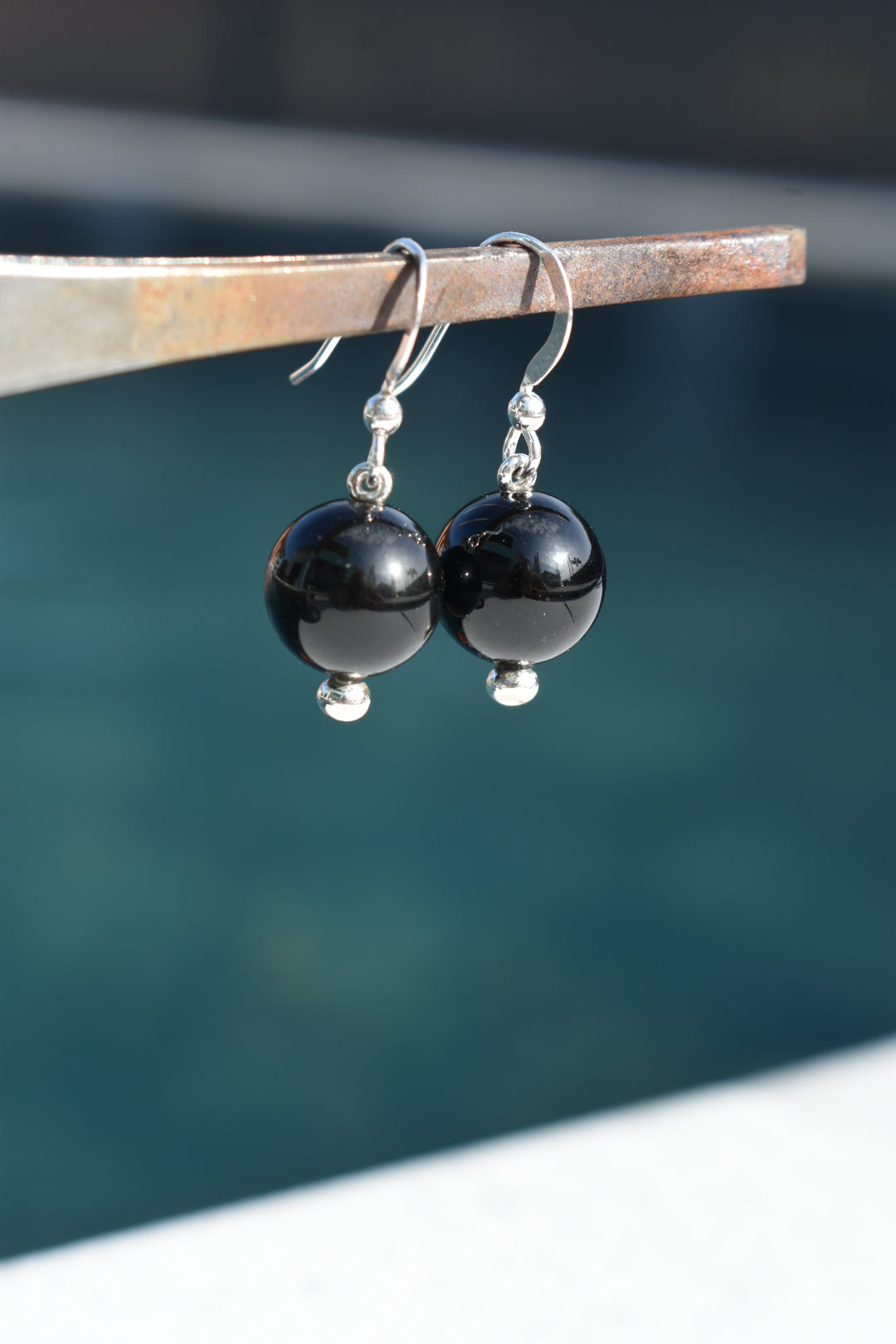 Boucles D'oreilles Onyx 12mm