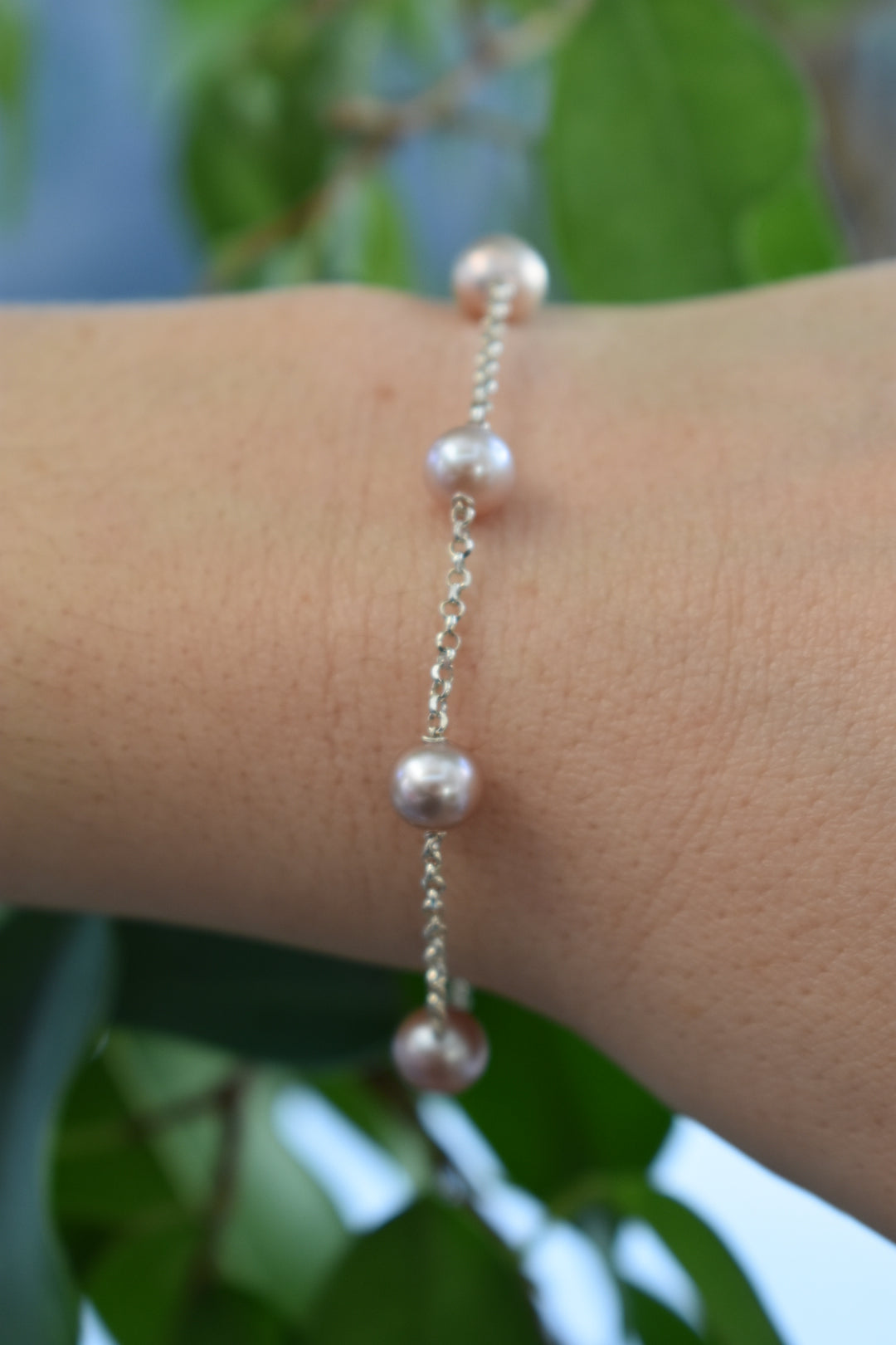 Bracelet 5 Perles D'eau Douce
