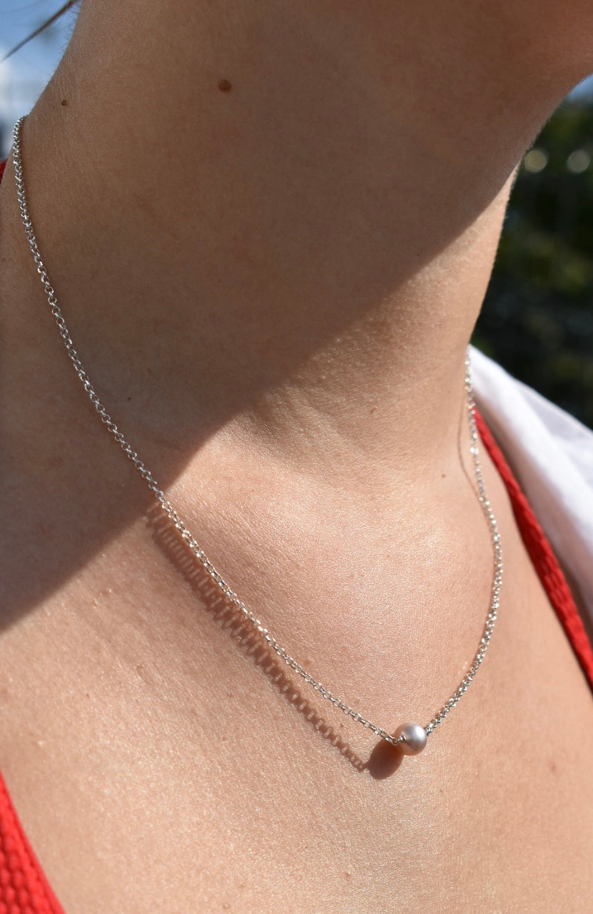 Collier Perle d'Eau Douce Rose