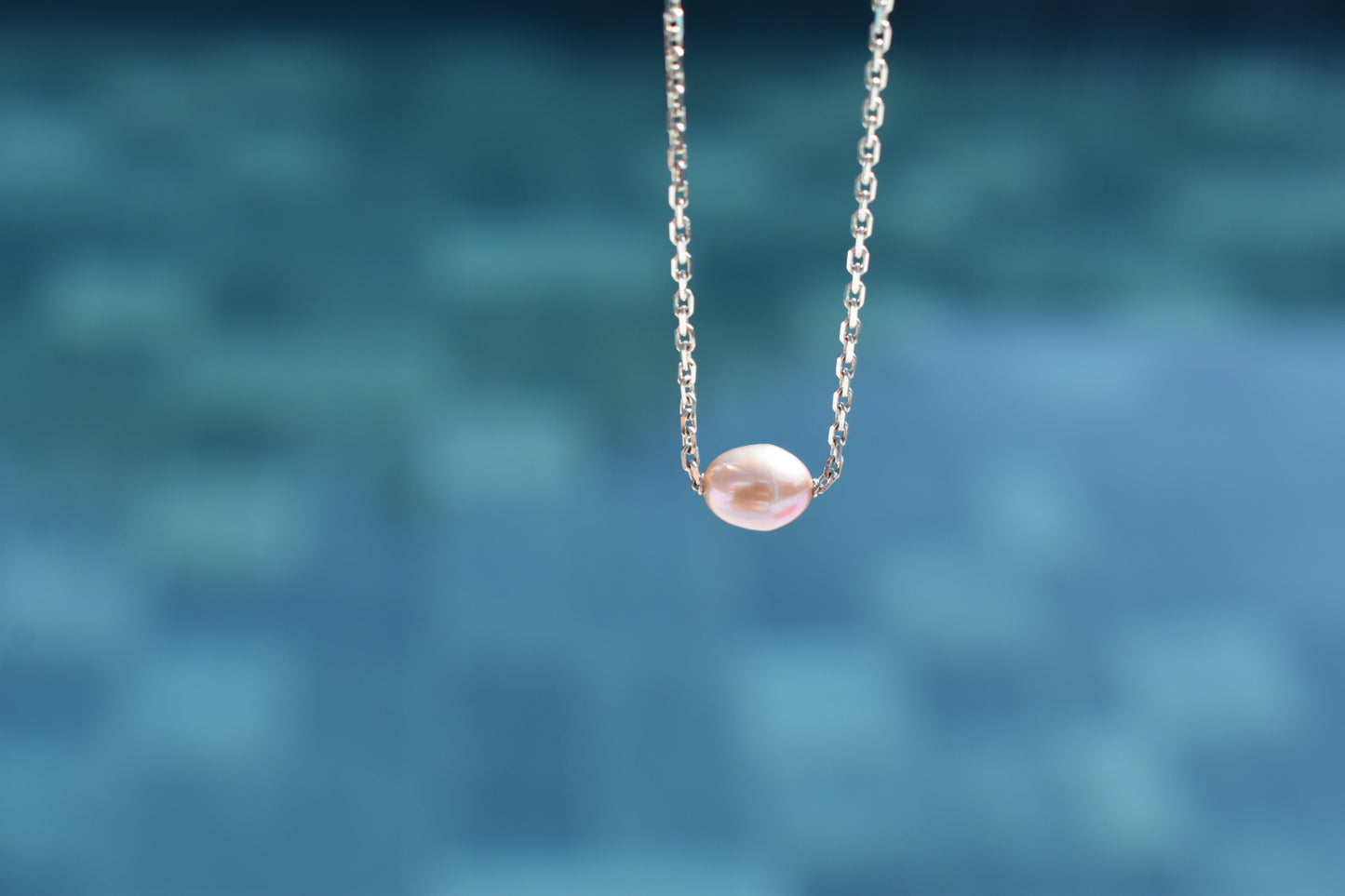 Collier en Perle D'eau Douce Ovale Rose 6x8 mm
