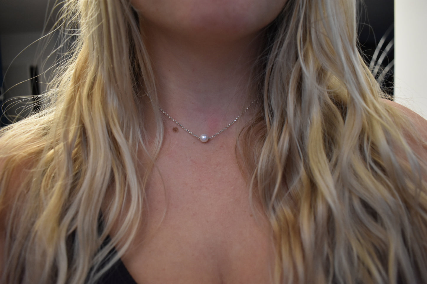 Collier Perle D'eau Douce Blanche 7mm