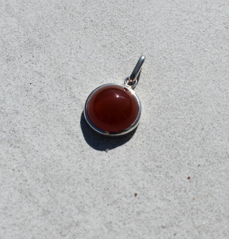 Pendentif Agate Rouge 16mm