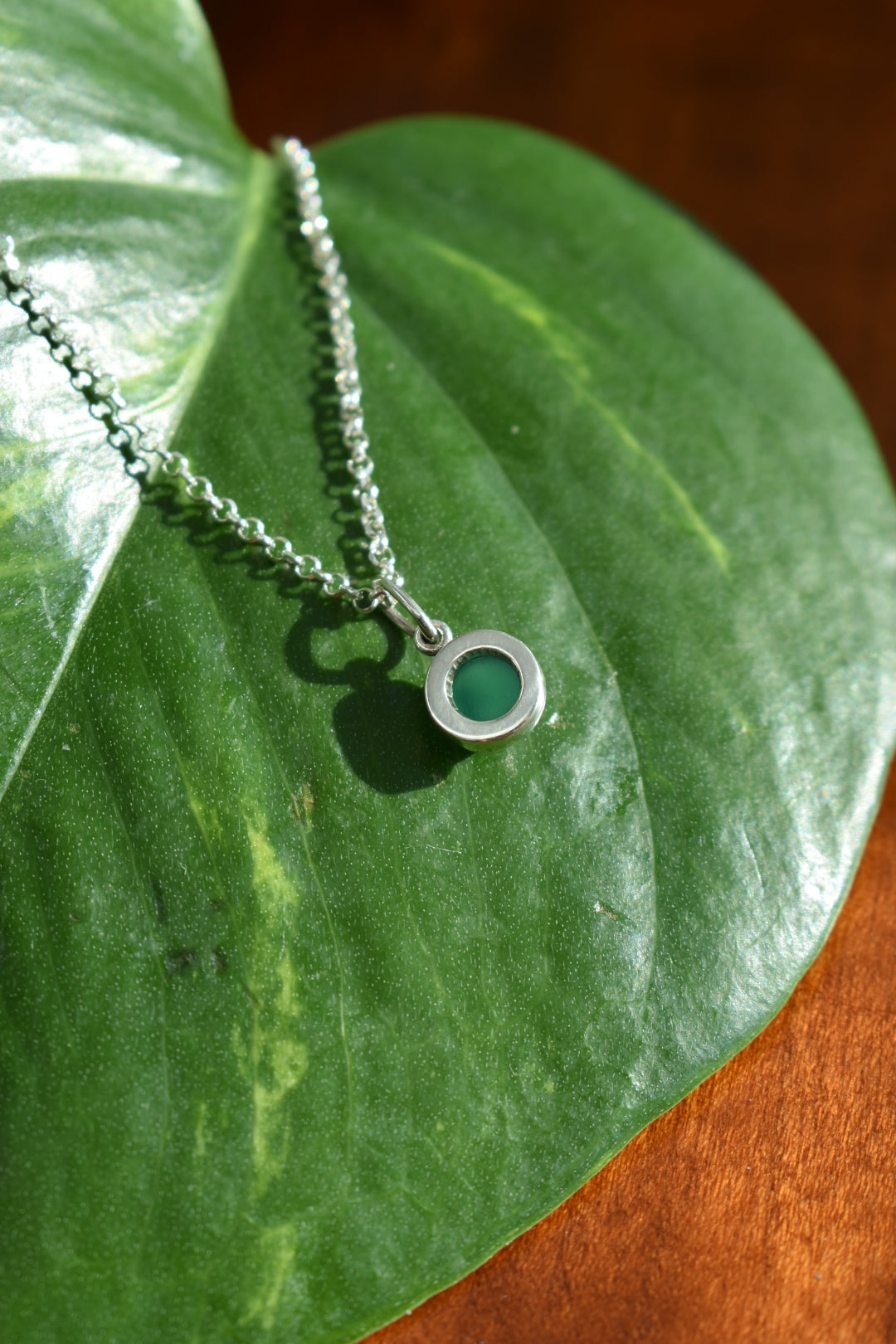 Pendentif Agate Verte