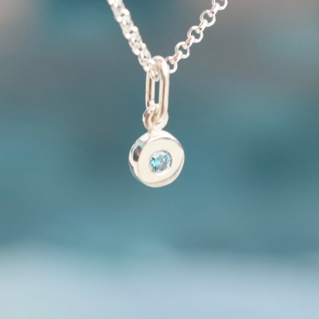 Pendentif Diamant Bleu 2,6mm