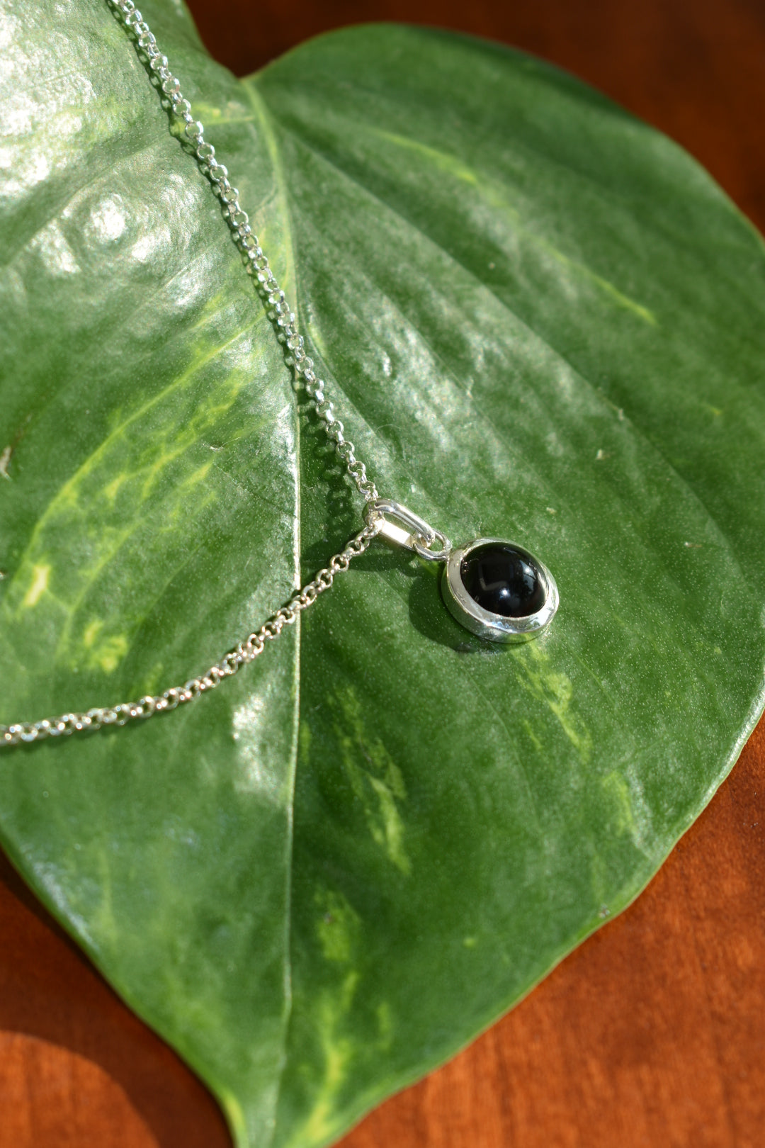 Pendentif Onyx Noir 10mm