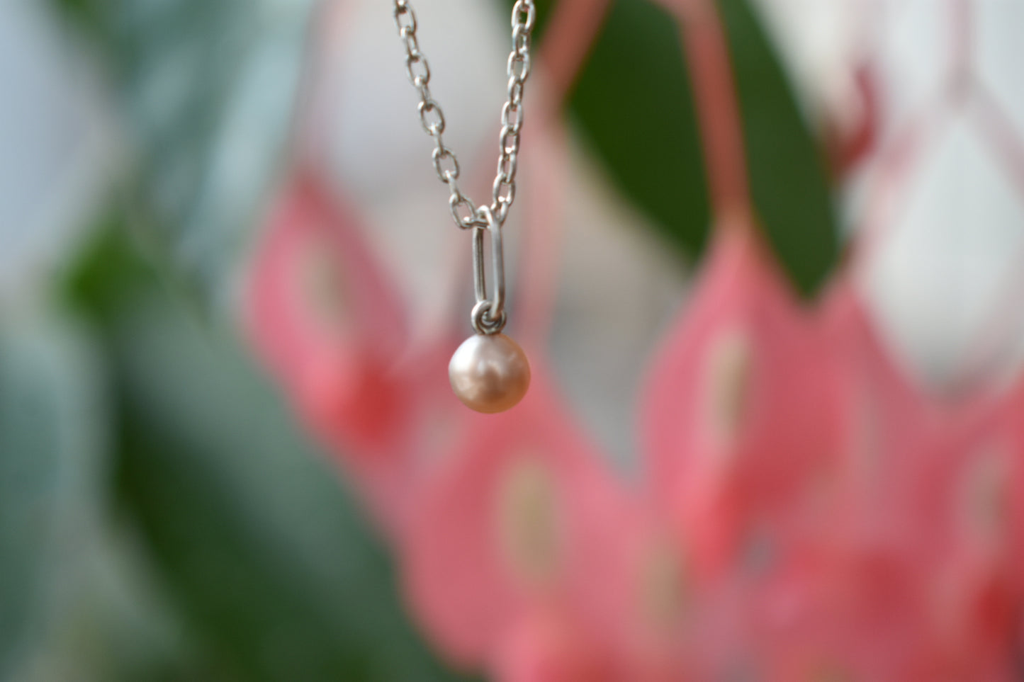 Pendentif Perle D'eau Douce Rose 4,3mm