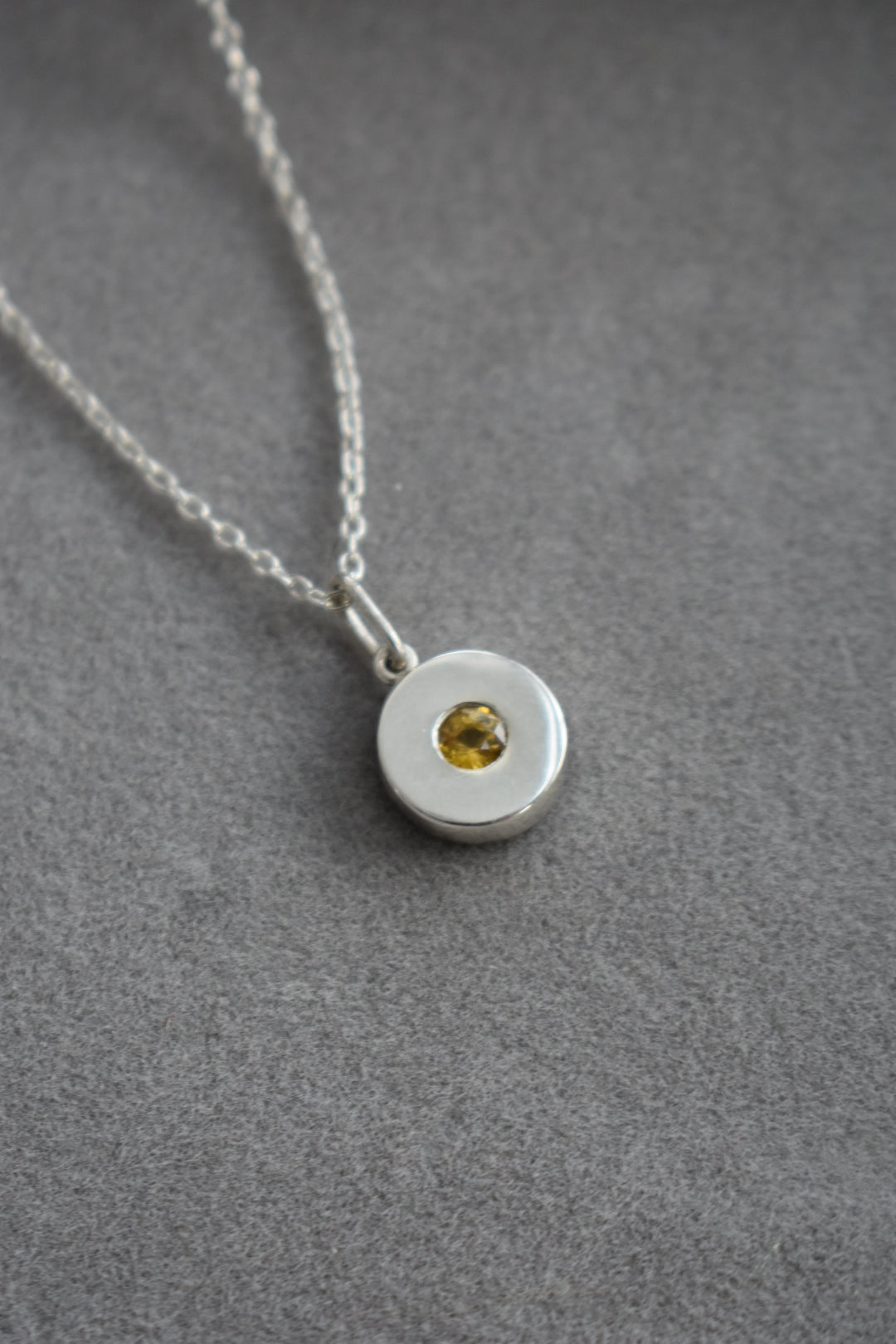 Pendentif Saphir Jaune 4,5 mm