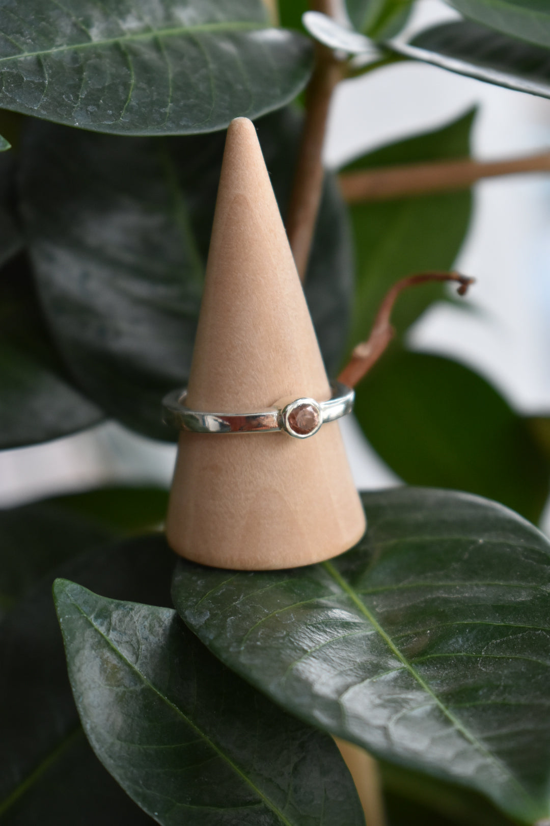 Bague Solitaire Grenat Malaya 4,10mm