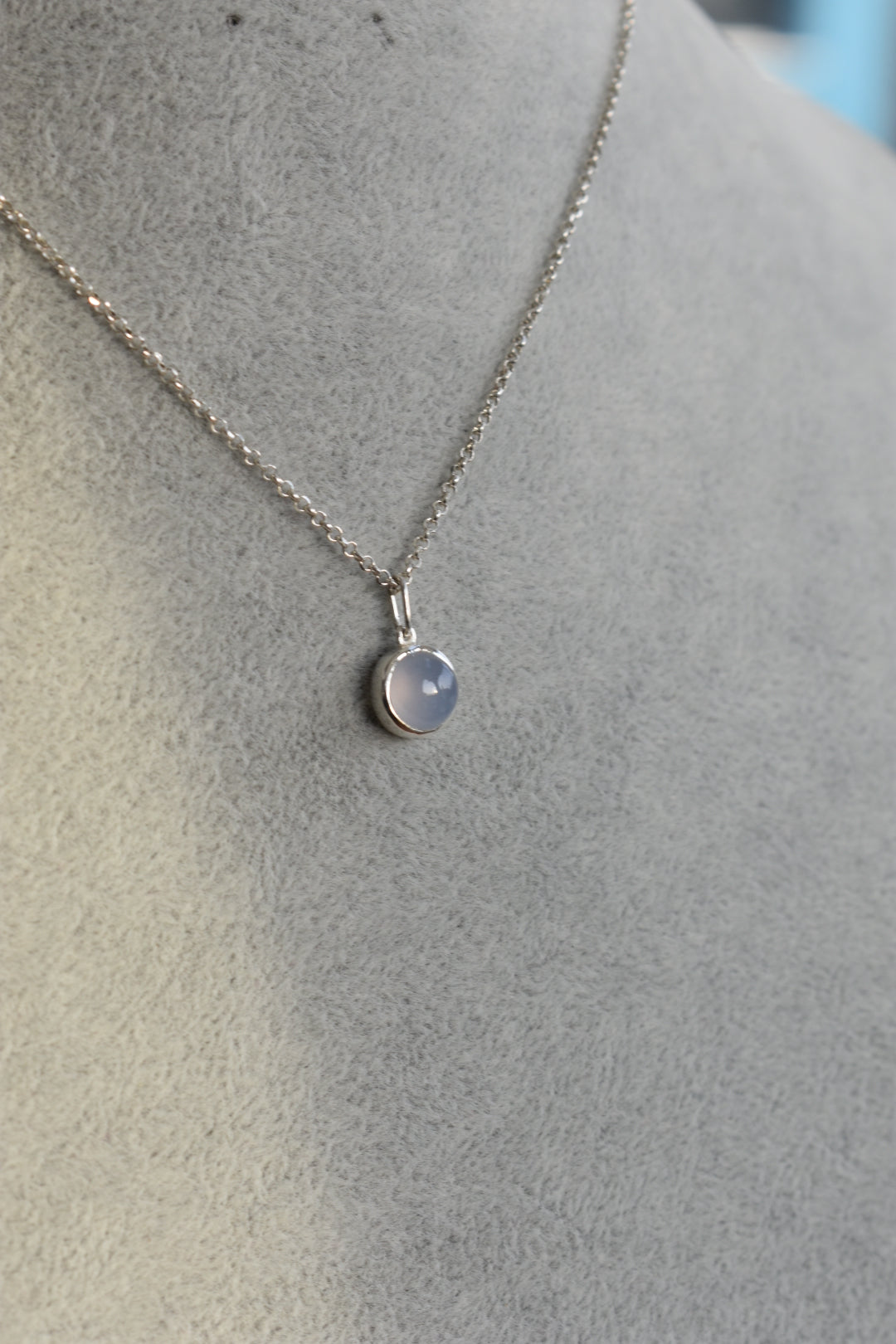 Pendentif Calcédoine 8mm