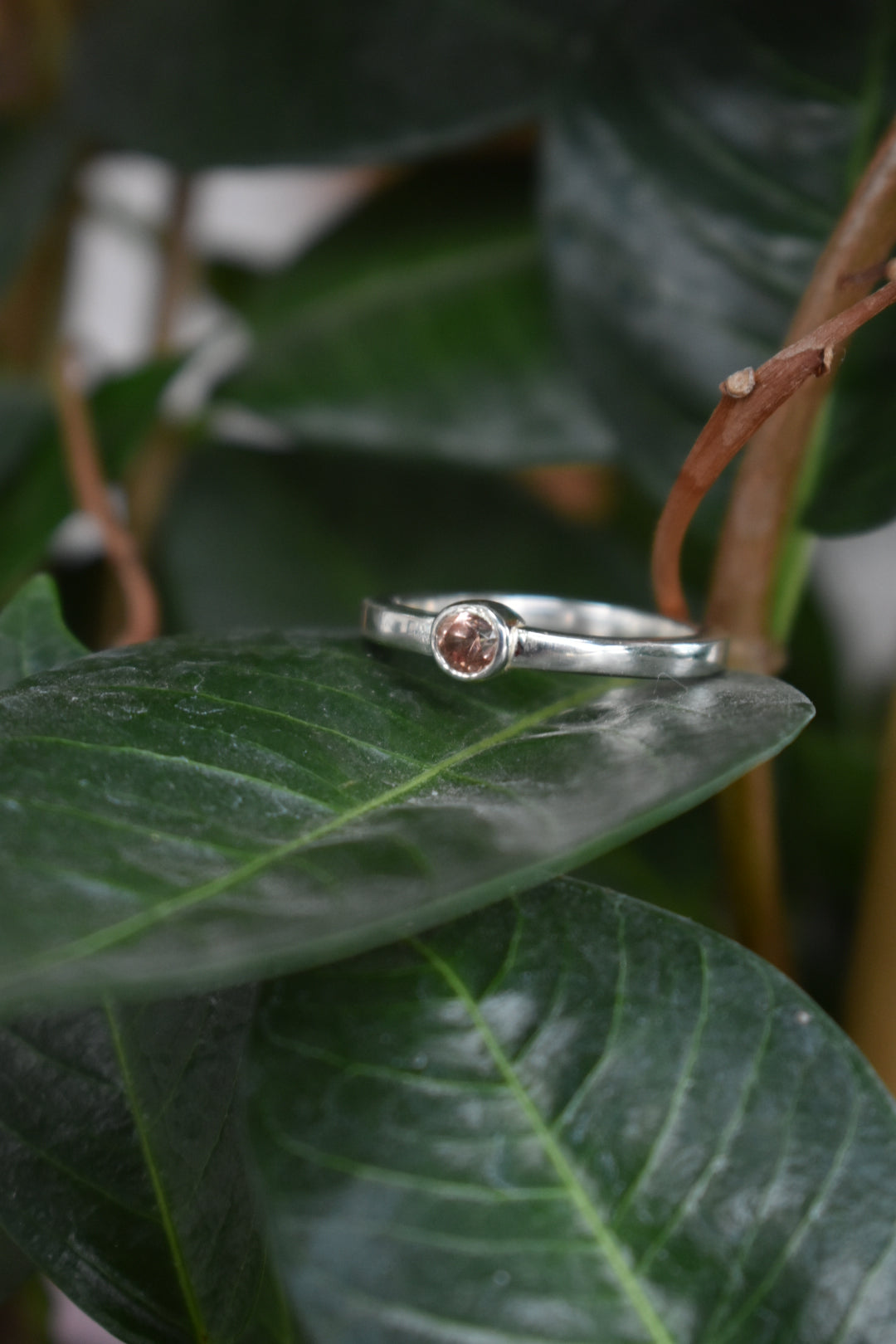 Bague Solitaire Grenat Malaya 4,10mm