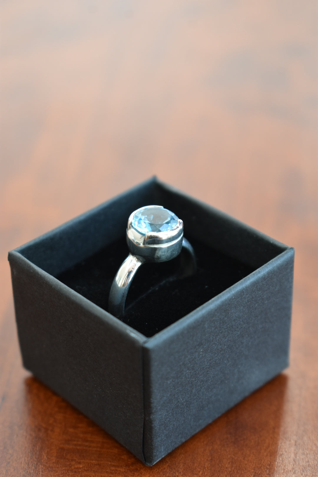 Bague Topaze Bleu 9mm