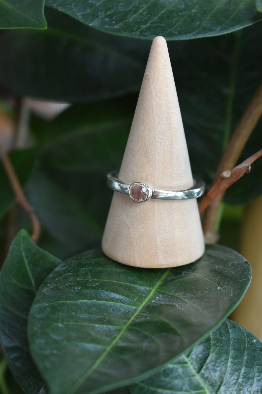 Bague Solitaire Grenat Malaya 4,10mm