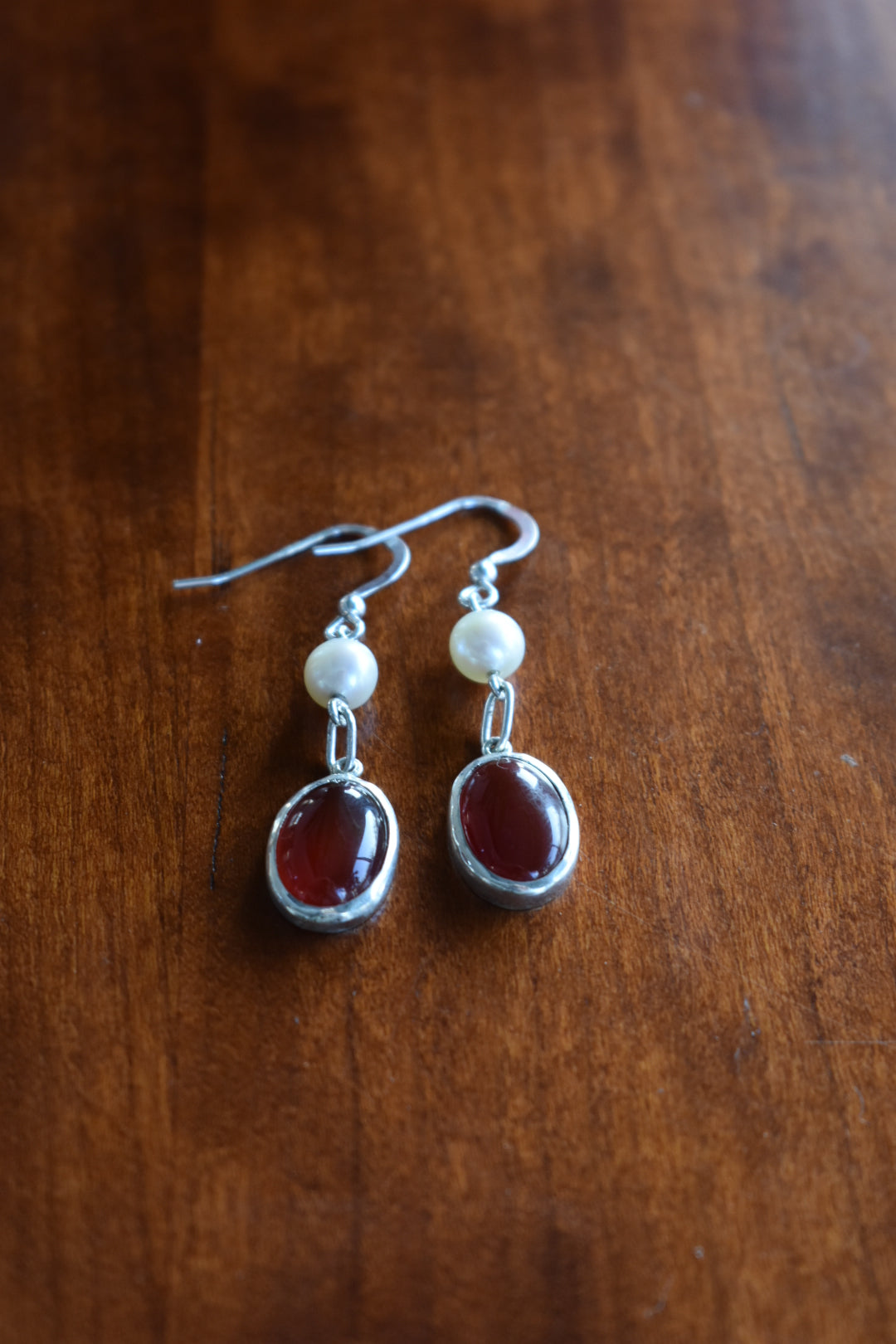 Boucles d'Oreilles Perles et Cornaline