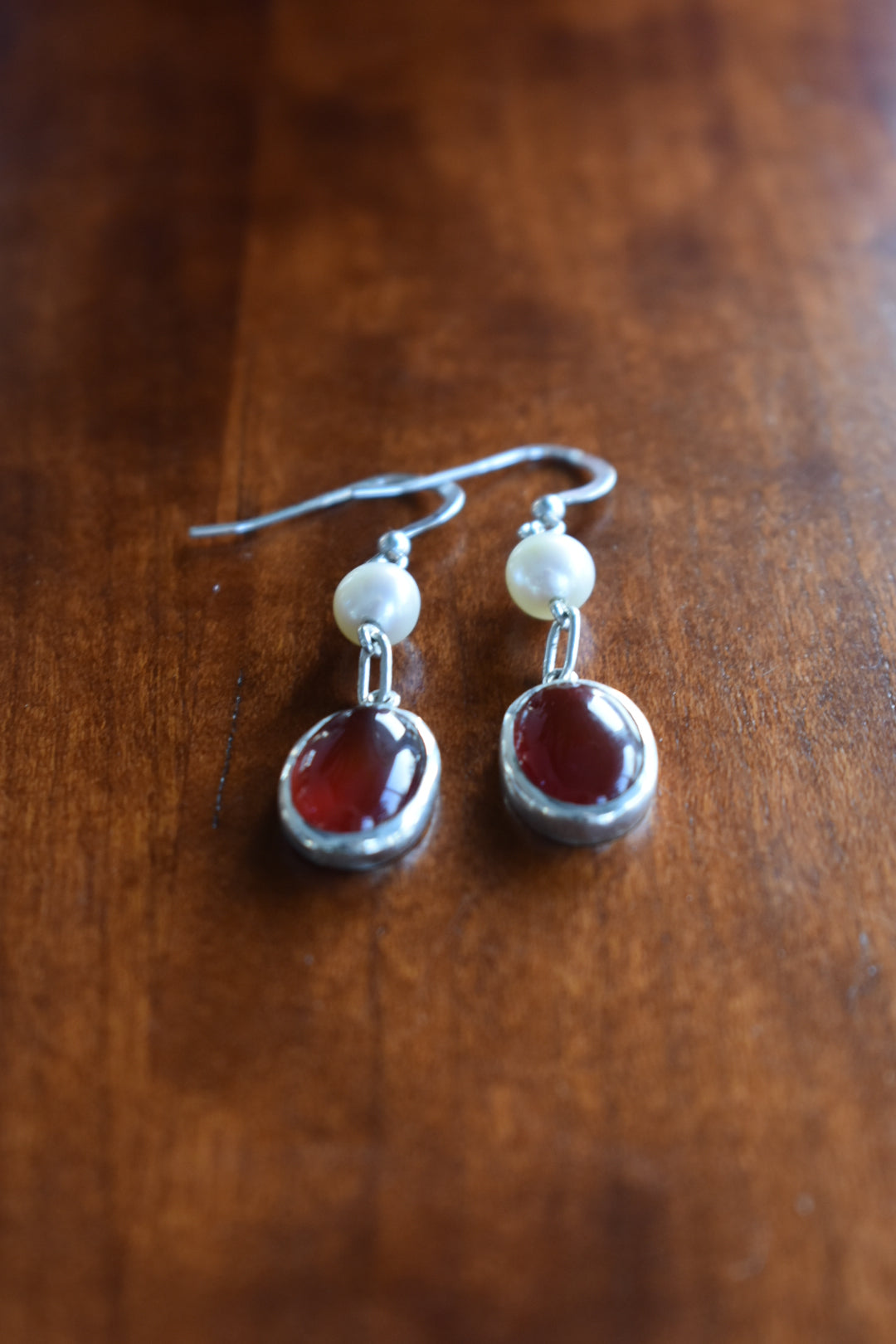 Boucles d'Oreilles Perles et Cornaline