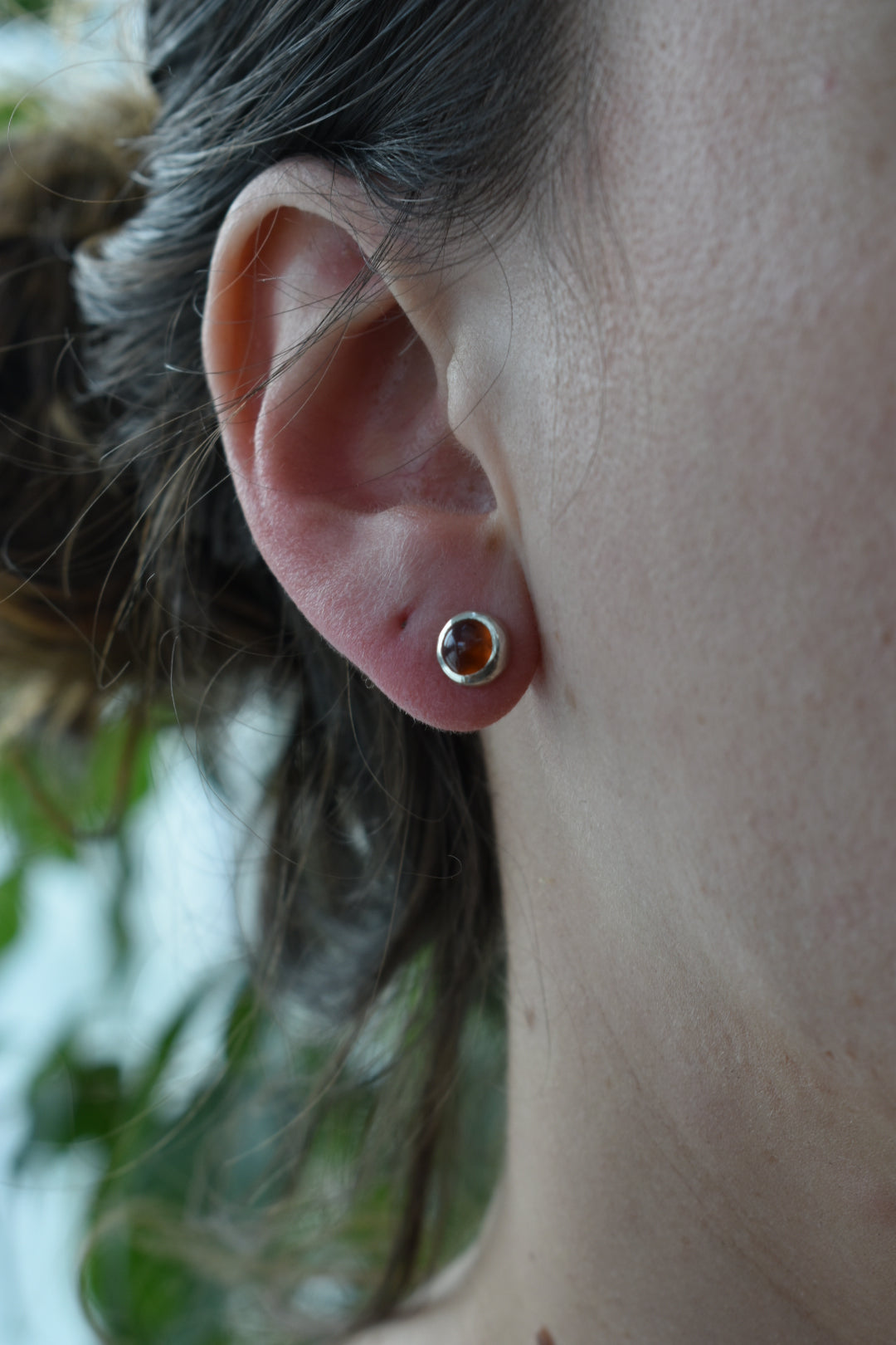 Boucles D'oreilles Grenat Hessonites 5 mm