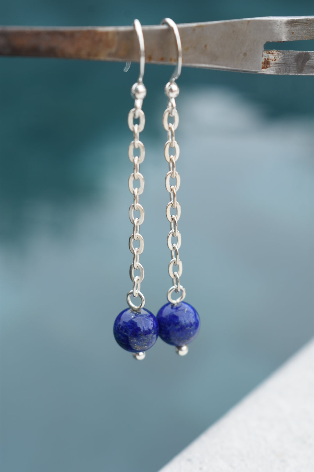 Boucles D'oreilles Lapis Lazuli 8mm