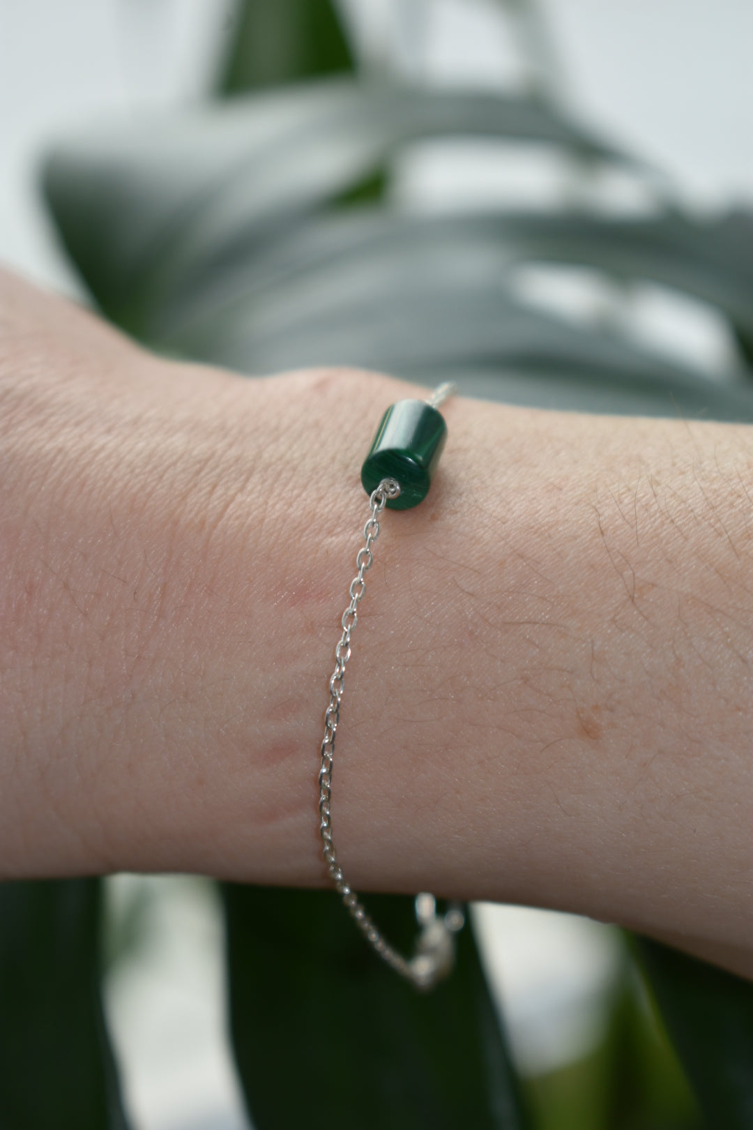 Bracelet Malachite Tube 6x10mm