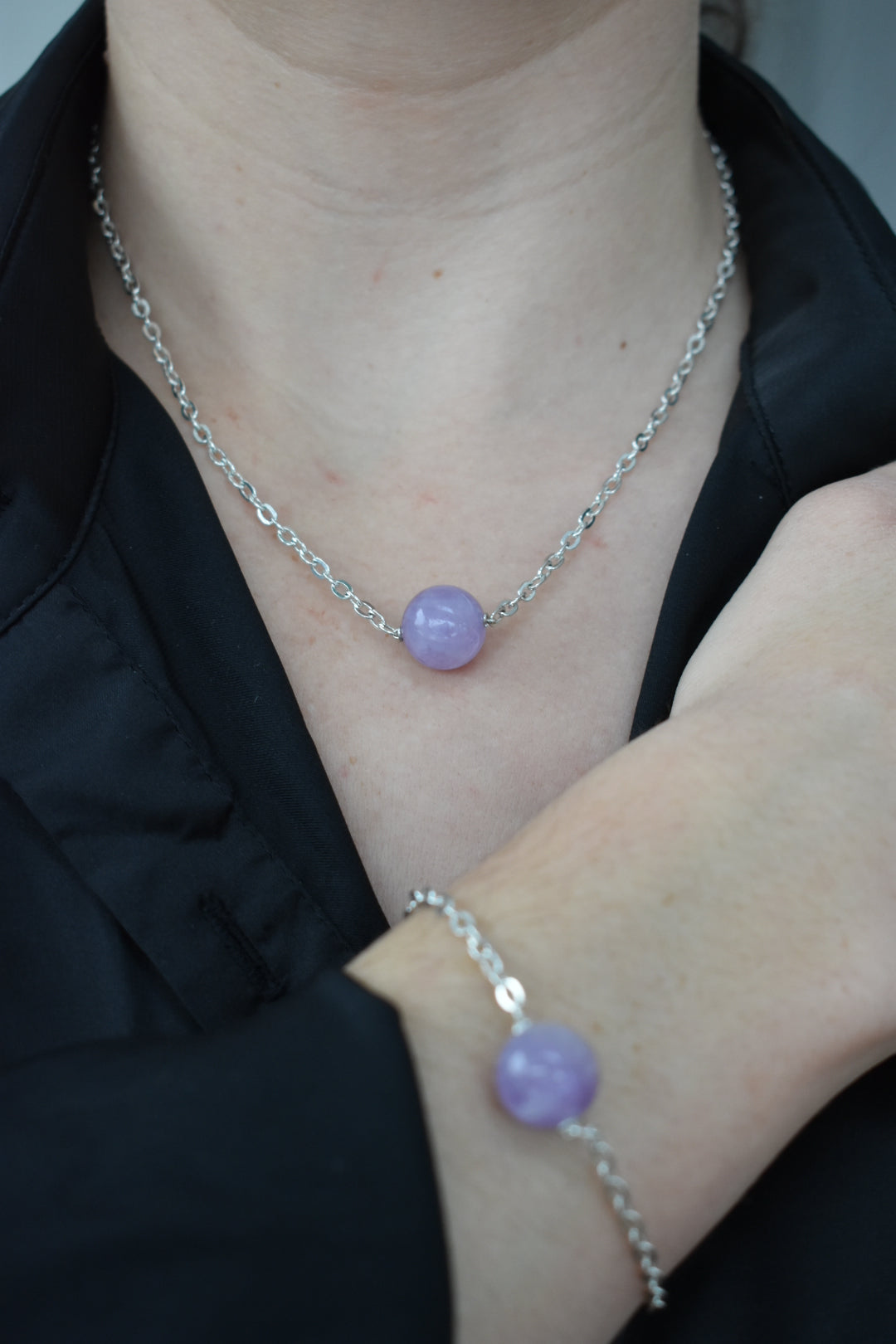 Collier Améthyste 12mm