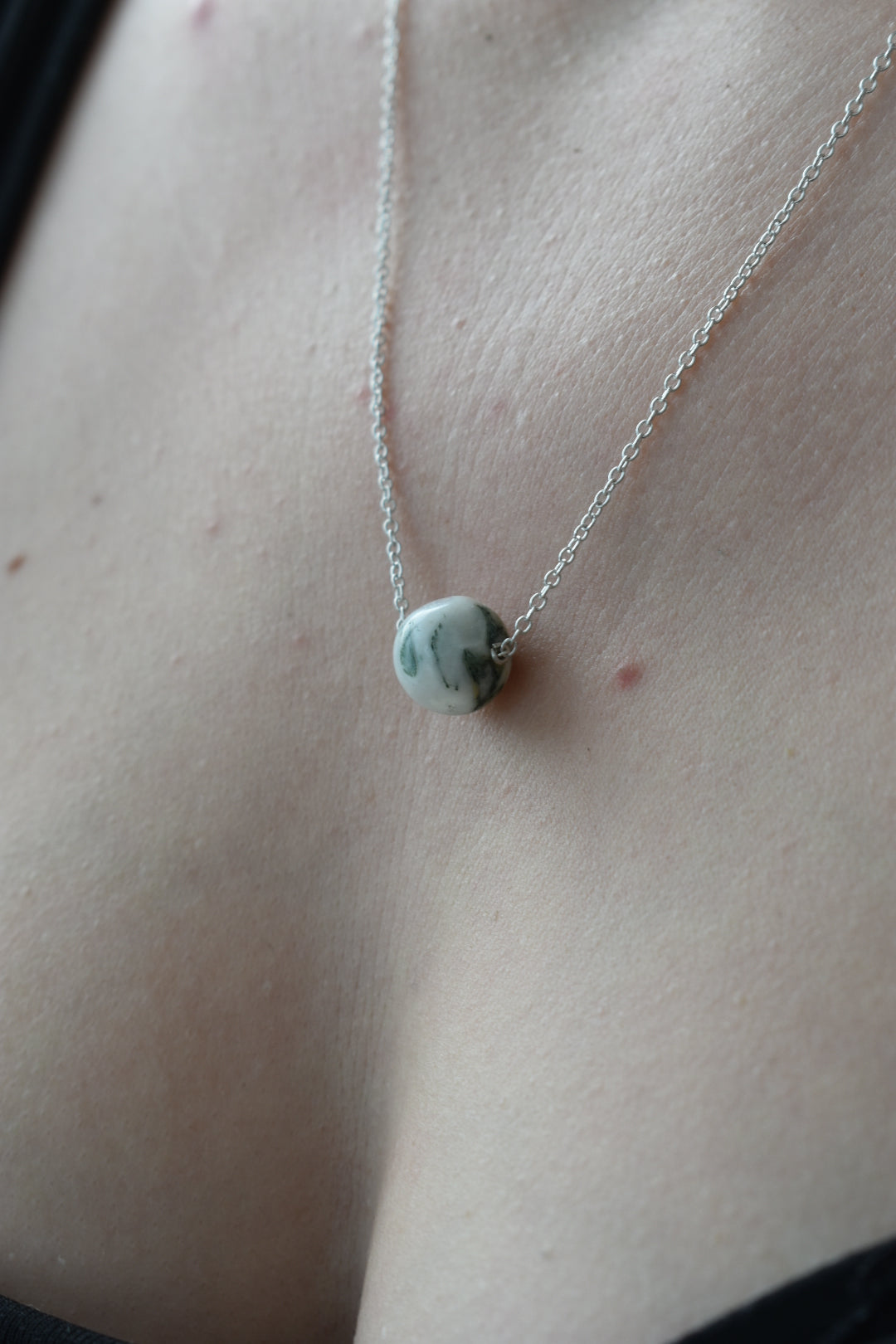Collier Agate Mousse 12mm