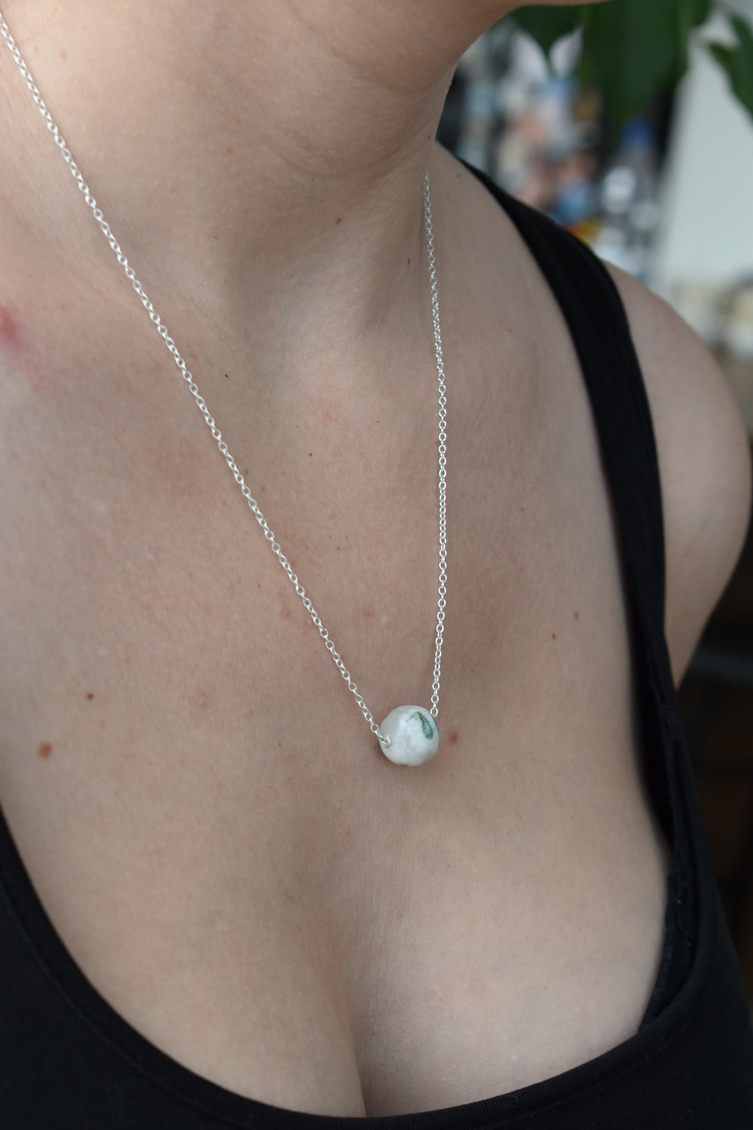 Collier Agate Mousse 12mm