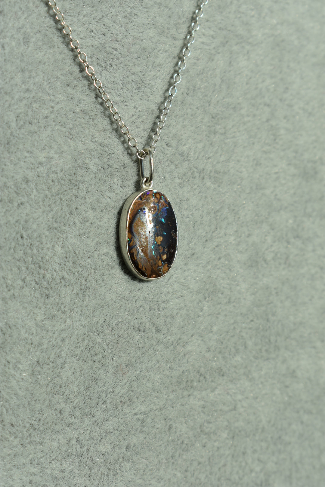 Collier Double Chaîne Opale Matrix