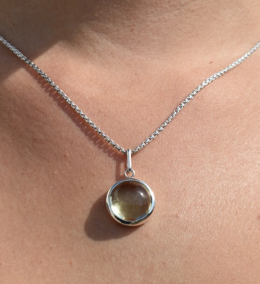 Pendentif Quartz Lemon 20mm