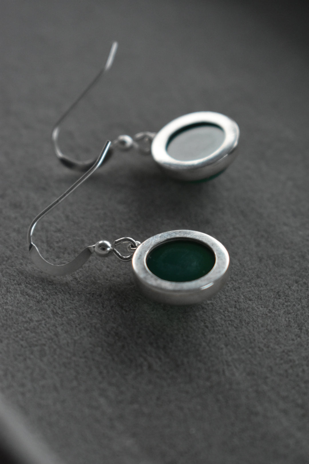 Boucles D'oreilles Agate Verte