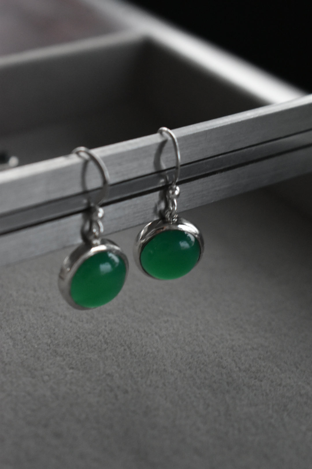 Boucles D'oreilles Agate Verte