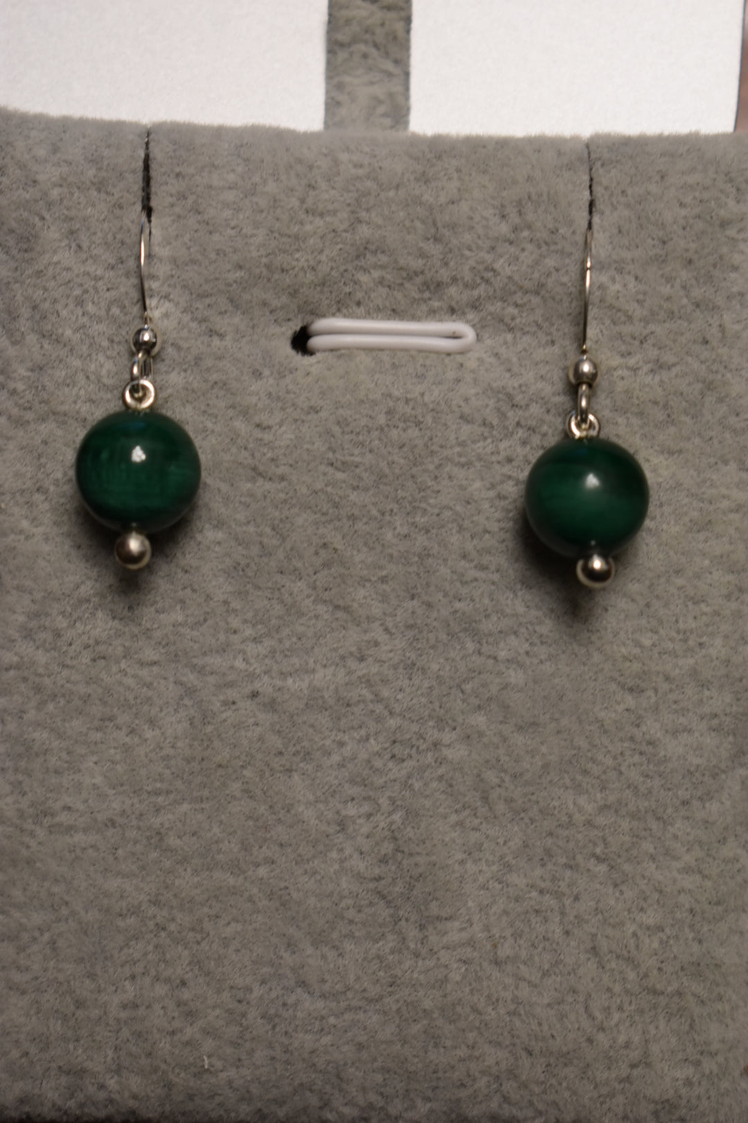 Boucles d'oreilles Malachite 10mm