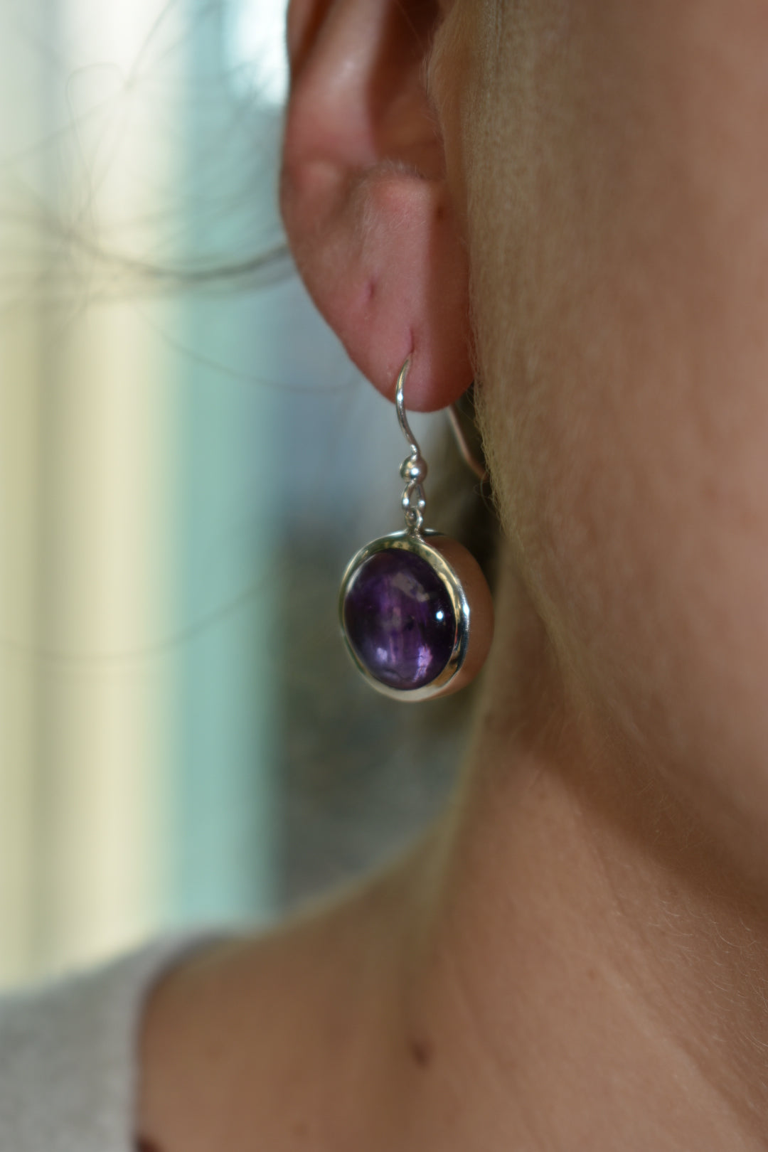 Boucles D'oreilles Améthystes 15mm