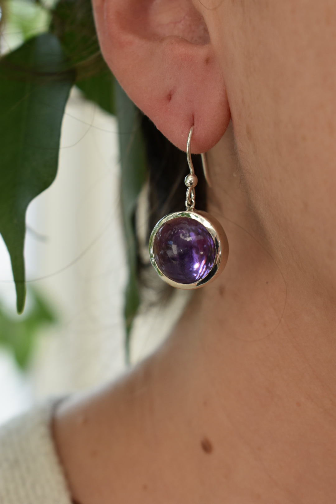 Boucles D'oreilles Améthystes 15mm
