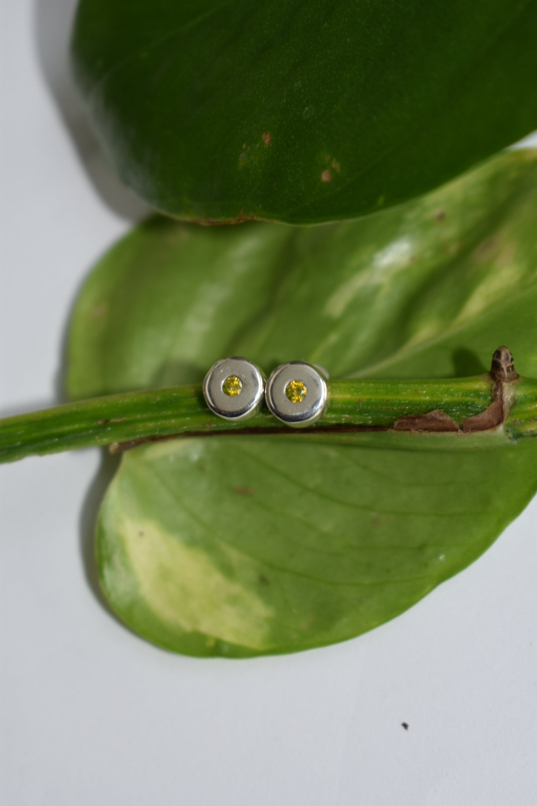 Boucles D'oreilles Diamants Jaunes 2,6mm