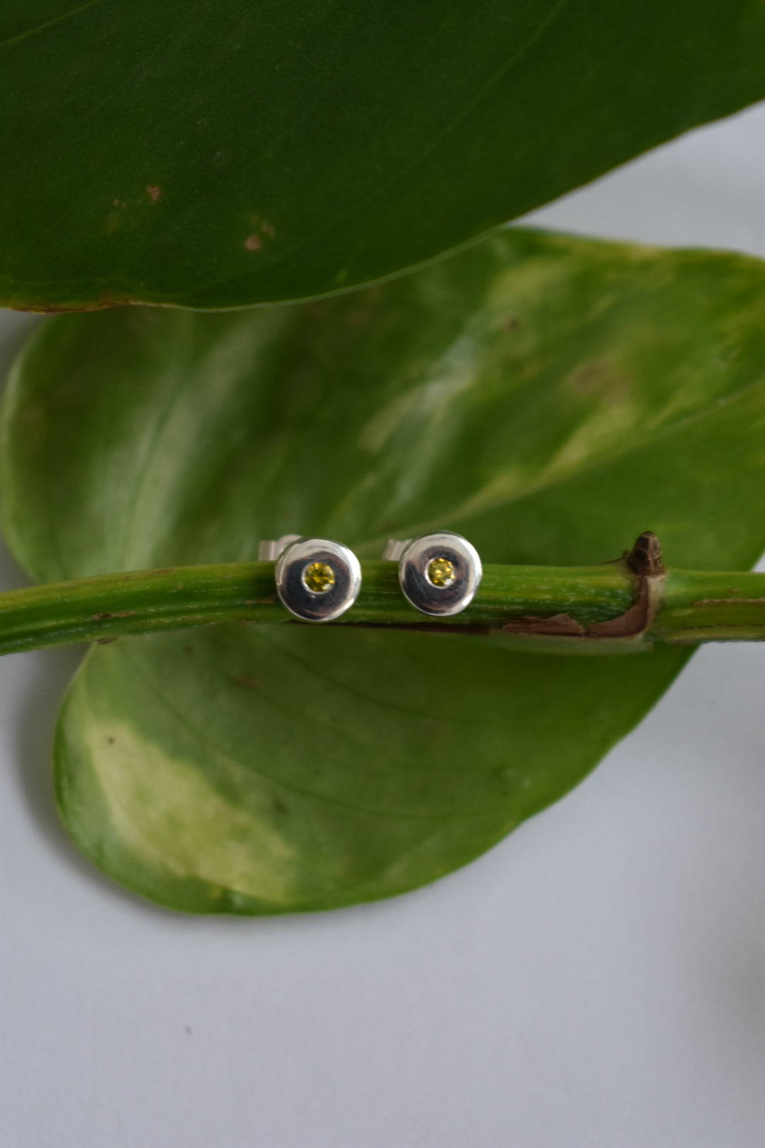 Boucles D'oreilles Diamants Jaunes 2,6mm