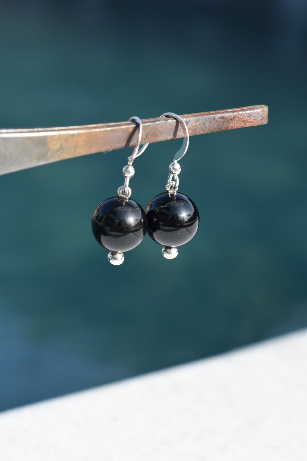 Boucles D'oreilles Onyx 12mm