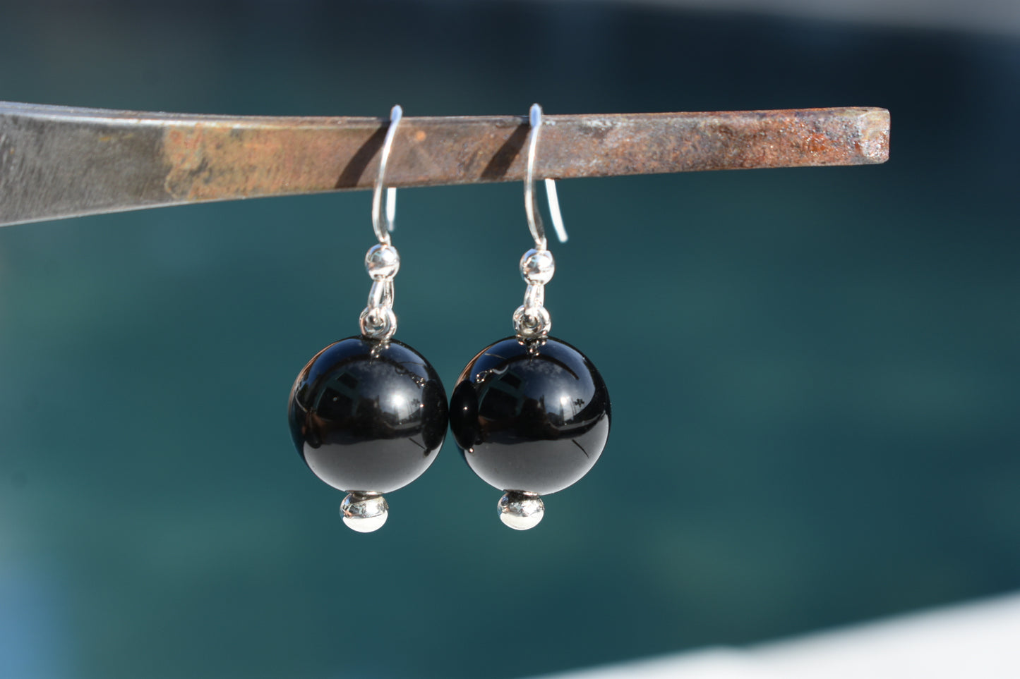 Boucles D'oreilles Onyx 12mm