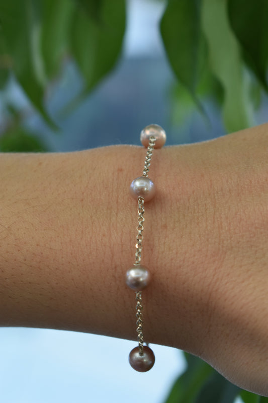 Bracelet 5 Perles D'eau Douce