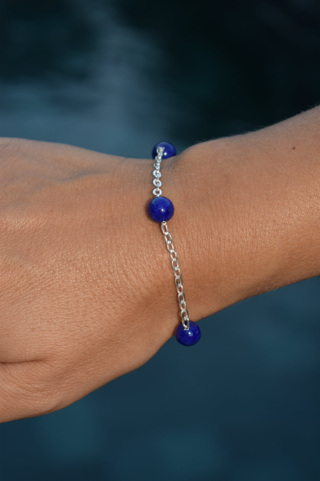 Bracelet 3 Lapis Lazuli 8mm