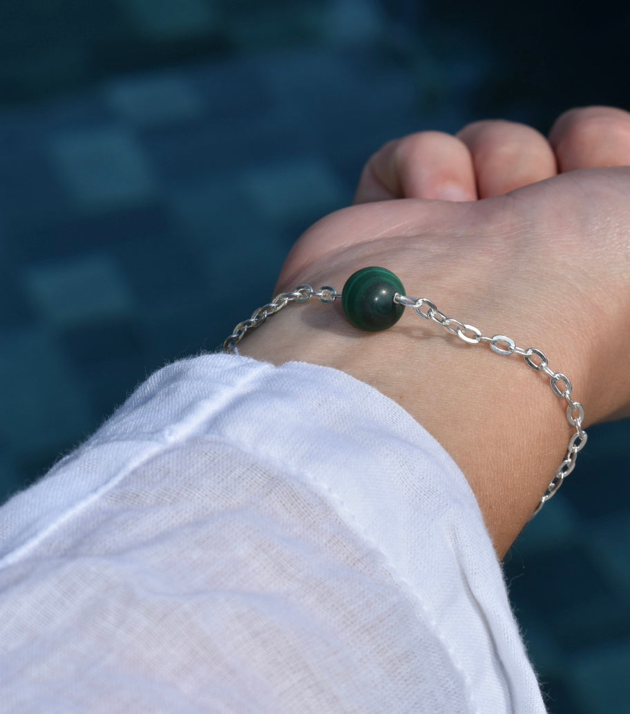 Bracelet Malachite 10mm