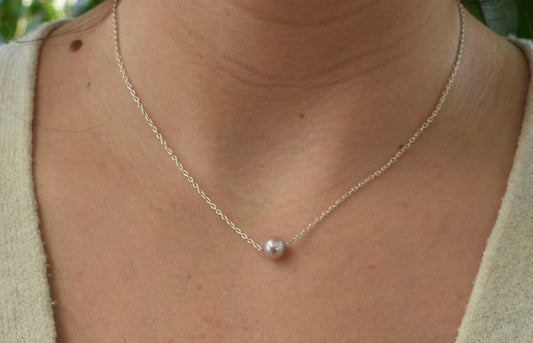 Collier Perle D'eau Douce Rose 6 mm